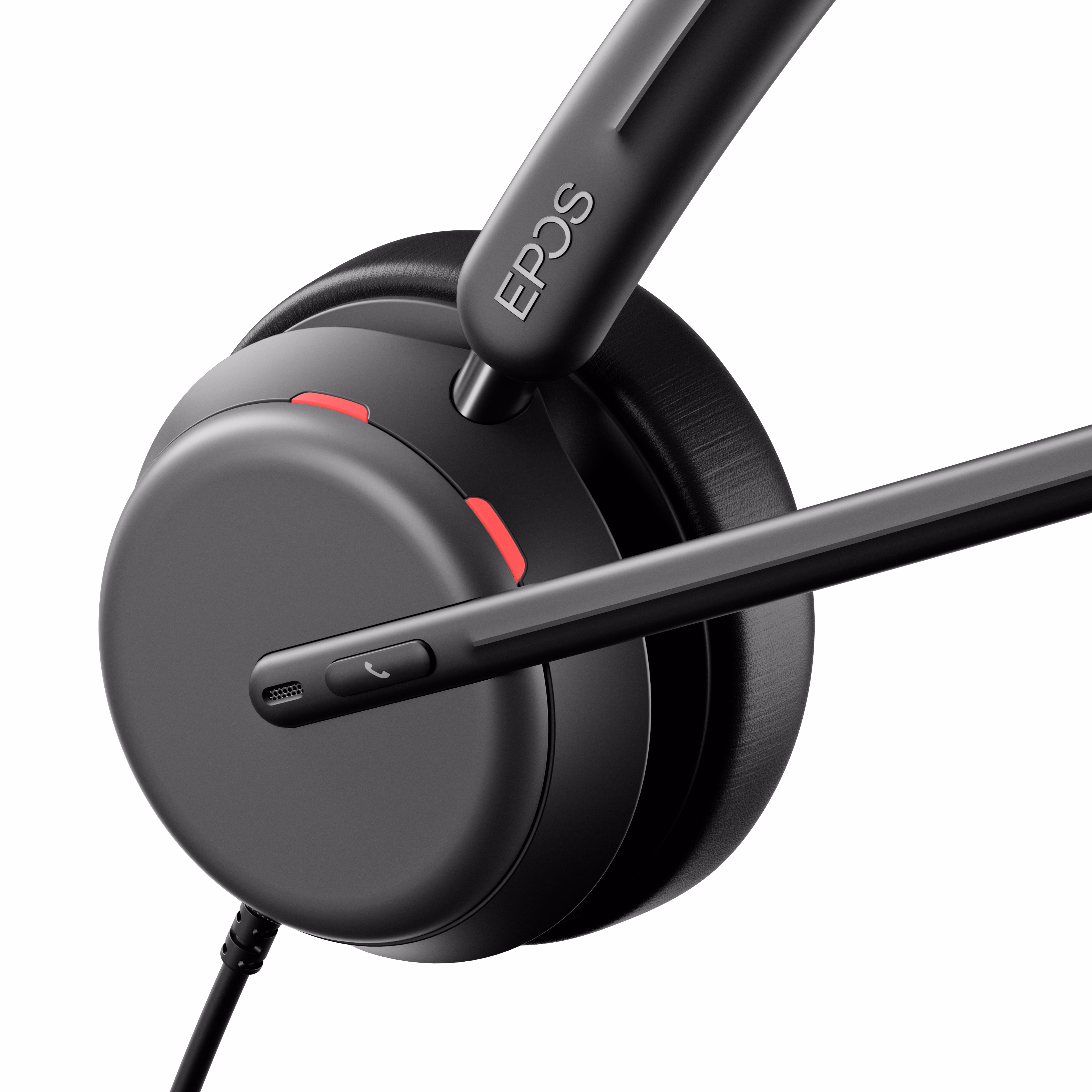EPOS IMPACT 860 ANC UC USB-C Stereo Headset inkl. USB-A Adapter & Smart Call Control am Headset