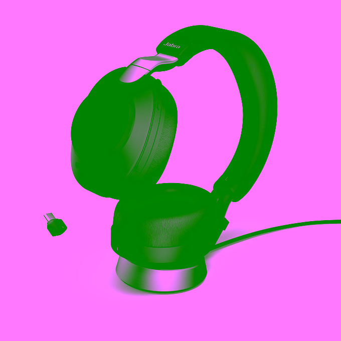 Jabra Evolve2 85 Link380c MS Stereo Stand Black ANC Bluetooth NC Headset inkl. Deskstand & Link 380