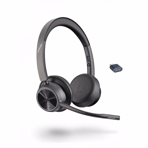 Poly Voyager 4320 UC-M Station USB-C Stereo Bluetooth Headset inkl. Ladeschale & BT700 USB-C Dongle