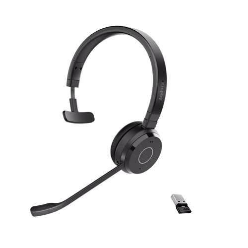 Jabra Evolve 65 TE Link390a MS Mono Bluetooth Headset inkl. Link 390a Bluetooth USB-A Adapter