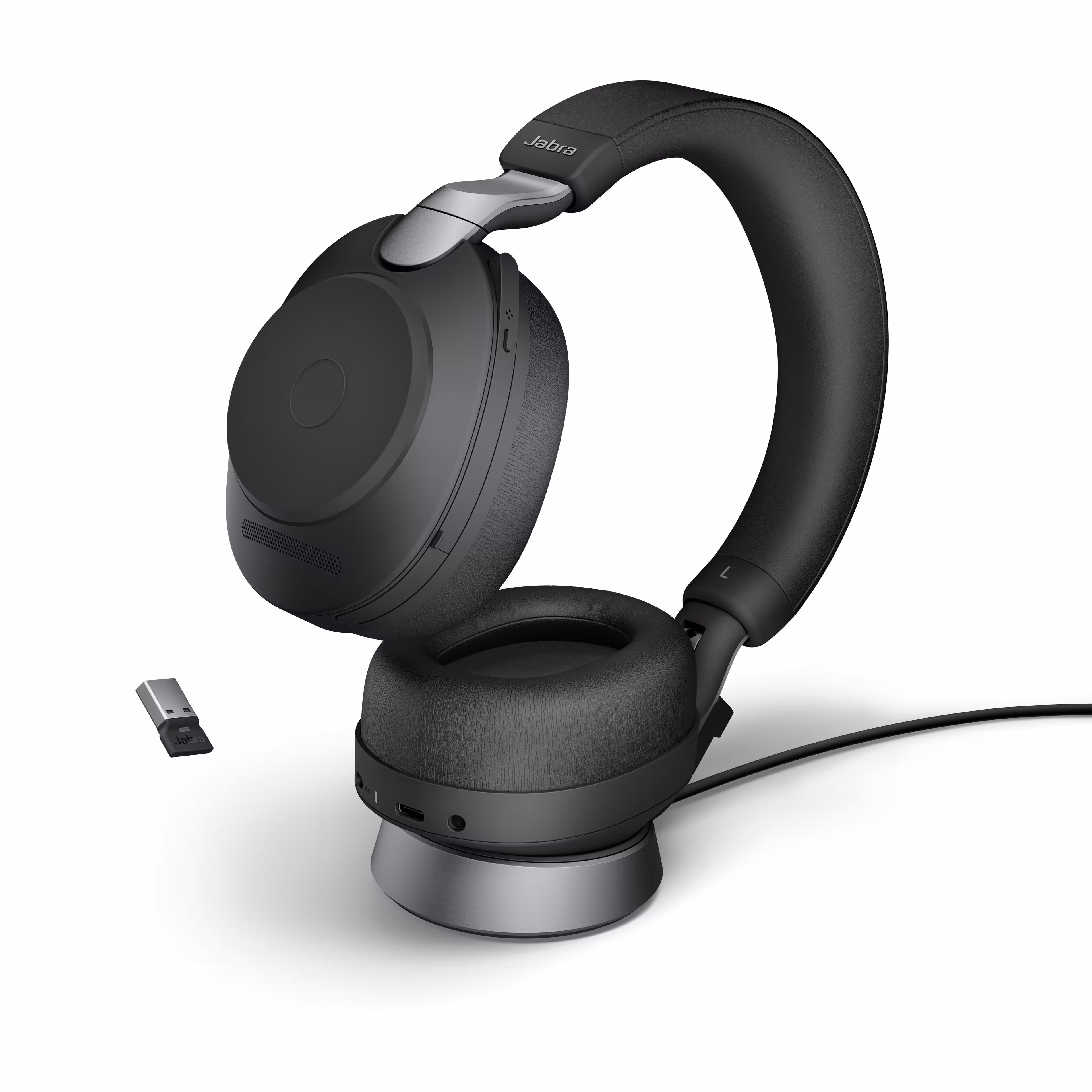 Jabra Evolve2 85 Link380a UC Stereo Stand Black ANC Bluetooth NC Headset inkl. Deskstand & Link 380