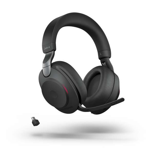 Jabra Evolve2 85 Link380a MS Stereo Black ANC Bluetooth NC Headset inkl. Link 380 USB-A MS Teams BT