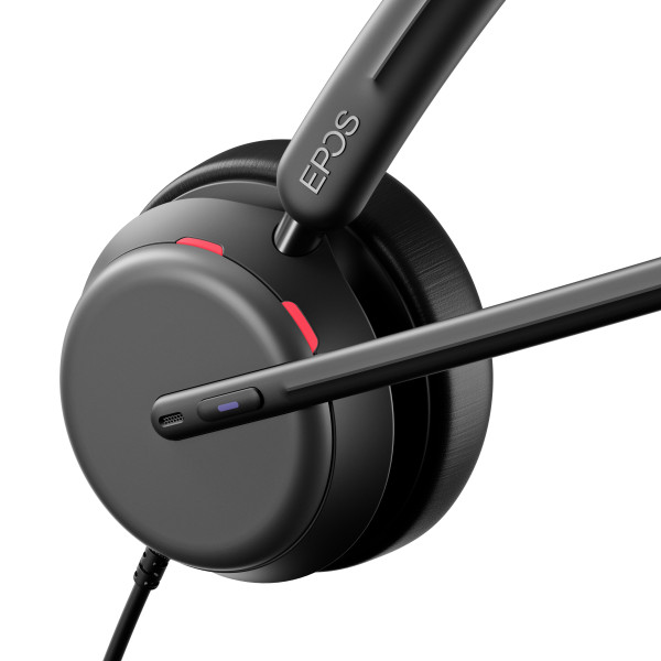 EPOS IMPACT 860T ANC Teams USB-C Stereo Headset inkl. USB-A Adapter & Call Control am Headset