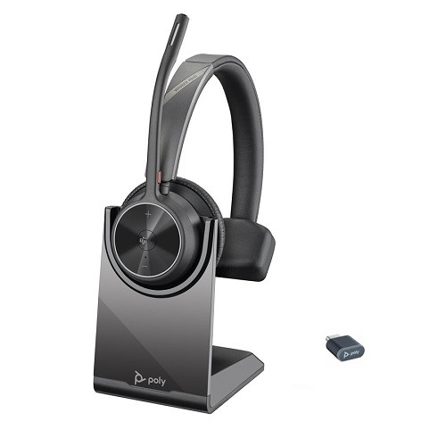 Poly Voyager 4310 UC-M Station USB-C Teams Mono Bluetooth Headset inkl. Ladeschale & BT700 USB-C Don