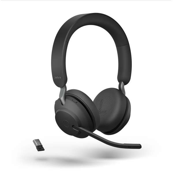 Jabra Evolve2 65 Link380a MS Stereo Black Bluetooth NC Headset inkl. Link 380 USB-A MS Teams BT Dong