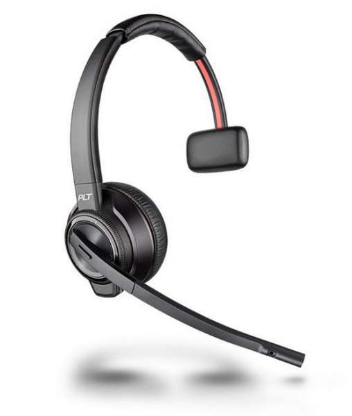Poly Savi 8210-M Mono Office DECT NC Headset für Festnetz, PC Softphone und Mobiltelefon für Microso