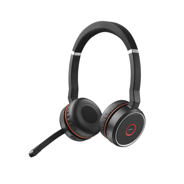 Jabra Evolve 75 MS Duo ANC Bluetooth NC Headset inkl. Link 370 Dongle mit Active Noice Cancellation