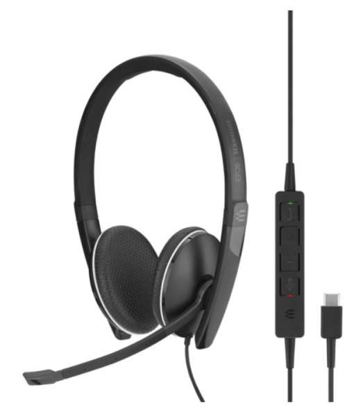 EPOS | SENNHEISER ADAPT SC 165 USB-C & 3,5mm Klinke ML/UC Duo NC Headset mit CallControl für UC/Micr