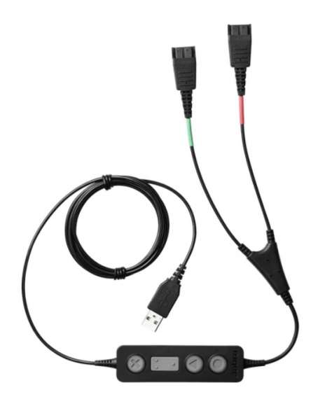 Jabra Link 265 USB Supervisor-Adapter (2xQD auf USB) mit Call Contol für schnurgebundene Jabra Heads