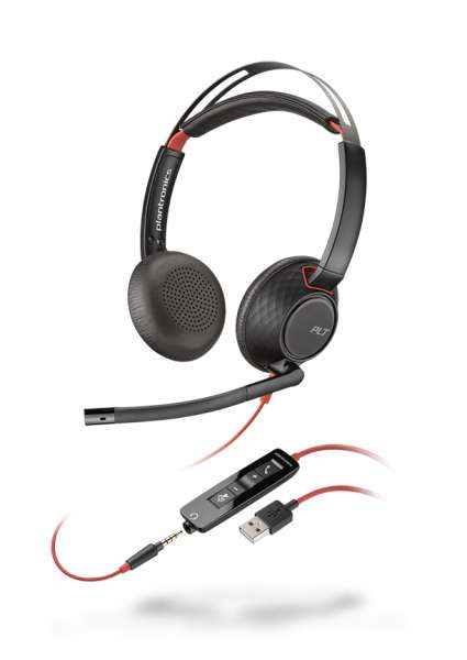 Poly Blackwire C5220 USB-A & 3,5mm Klinke Duo NC Headset mit CallControl für UC/Microsoft