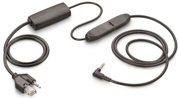 Poly API-28 EHS Adapter mit 3,5mm Stereo Klinke für iPhone/Samsung oder Alcatel 8 S-Serie (8028s, 80