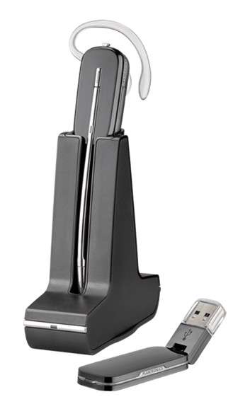 Poly Savi W440-M Konvertible DECT NC Headset mit D100 DECT USB Dongle für PC Softphone für Microsoft