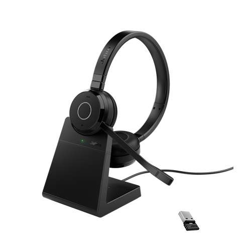 Jabra Evolve 65 TE Stand Link390a UC Stereo Bluetooth HS inkl. Ladestation & Link 390a Bluetooth USB