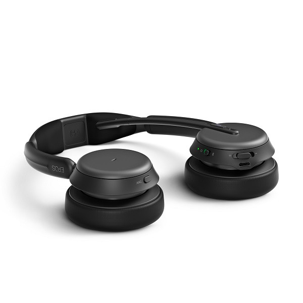 EPOS IMPACT 1061T ANC Stand Teams Stereo Bluetooth Headset mit CH 40 Ladestation & BTD 800 USB-A Blu