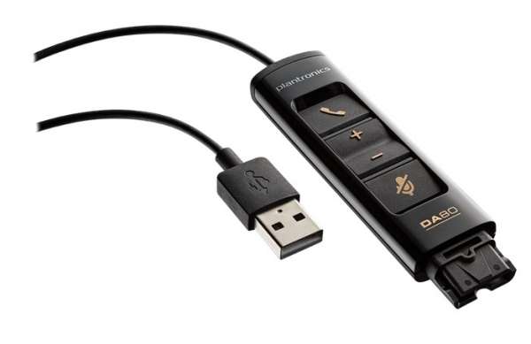 Poly DA80 QD auf USB-Adapter mit Call Contol für schnurgebundene Poly Headsets