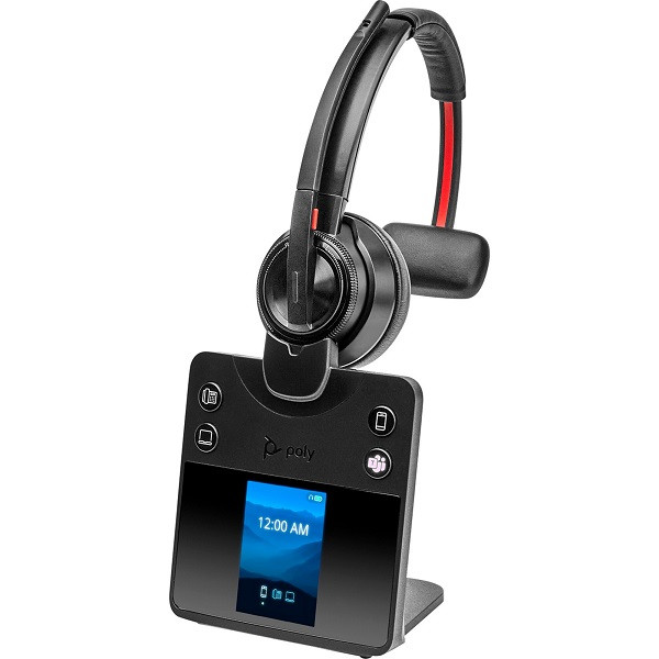 Poly Savi 8410-M Office Teams Mono DECT Headset für Tischtelefon, PC und Mobiltelefon für Microsoft