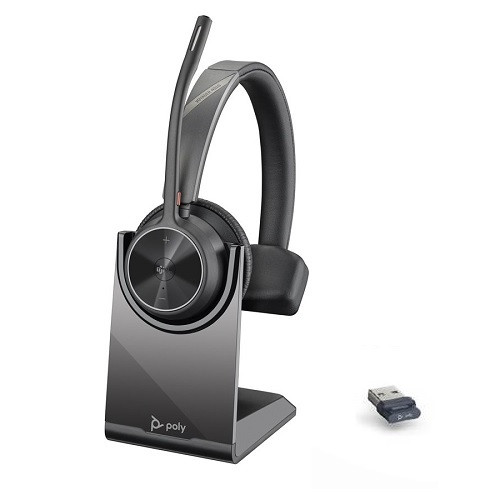 Poly Voyager 4310 UC-M Station USB-A Teams Mono Bluetooth Headset inkl. Ladeschale & BT700 USB-A Don