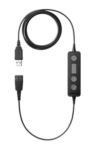 Jabra Link 260 MS QD auf USB-Adapter mit Call Contol für schnurgebundene Jabra Headsets für Microsof