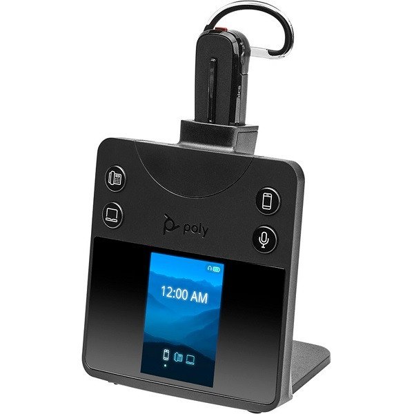 Poly Savi 8445 Office UC Convertible DECT Headset für Tischtelefon, PC und Mobiltelefon mit USB-Delu