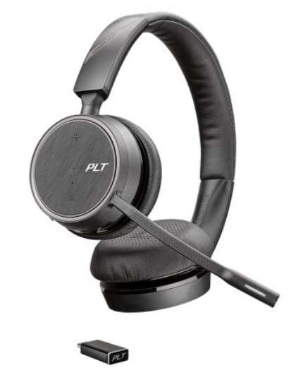 Poly Voyager 4220 UC-M USB-C Duo Bluetooth NC Headset inkl. BT600 USB-C Dongle für PC Softphone/Mobi
