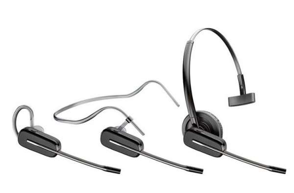 Poly Savi 8240-M Konvertible Office DECT NC Headset für Festnetz, PC Softphone und Mobiltelefon für