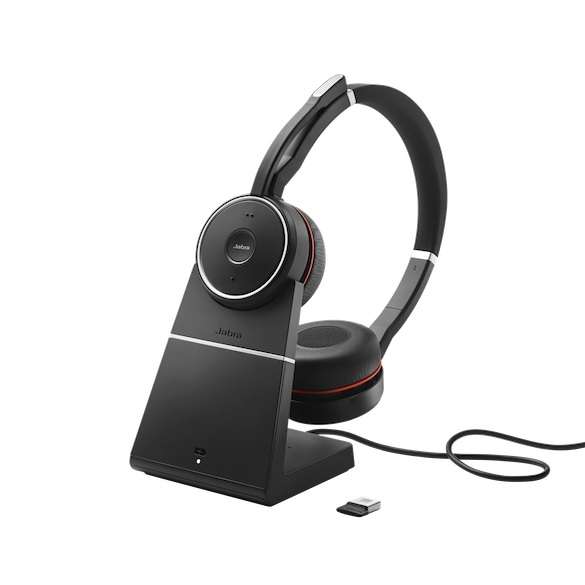 Jabra Evolve 75 SE Link380a MS Stand Duo ANC Bluetooth HS inkl. Ladestation & Link 380a Bluetooth US
