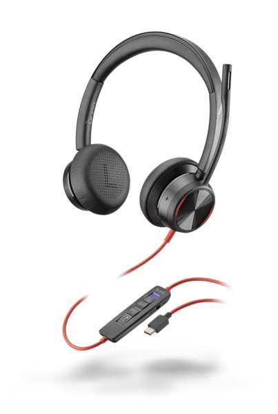 Poly Blackwire 8225-M USB-C ANC Duo NC Headset mit Active Noise Cancelling & CallControl für Microso