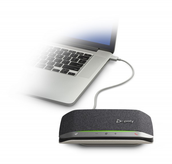 POLY SYNC 20+ Teams USB-C & BT inkl. BT600 Bluetooth USB-C Dongle Konferenzlautsprecher Microsoft ze