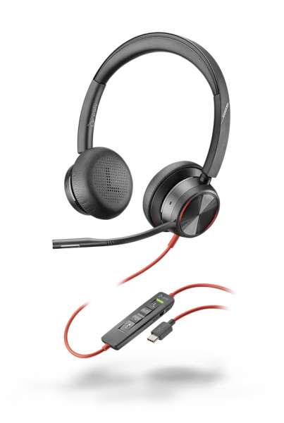 Poly Blackwire 8225 USB-C ANC Duo NC Headset mit Active Noise Cancelling & CallControl für UC