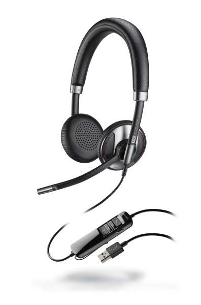 Poly Blackwire C725-M USB-A ANC Duo NC Headset mit Active Noise Cancelling & CallControl für Microso