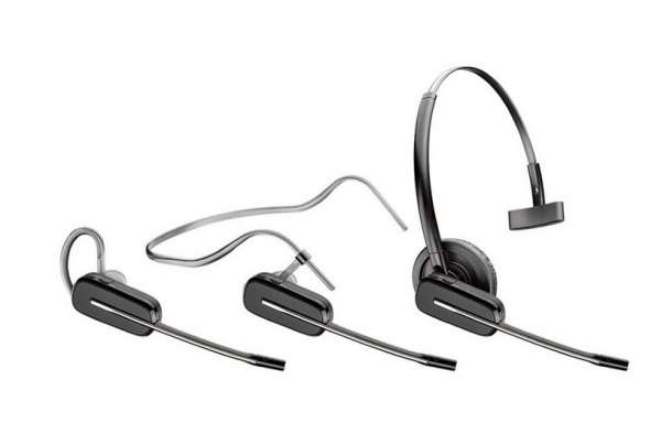Poly Savi 8240 Konvertible Office DECT NC Headset für Festnetz, PC Softphone und Mobiltelefon