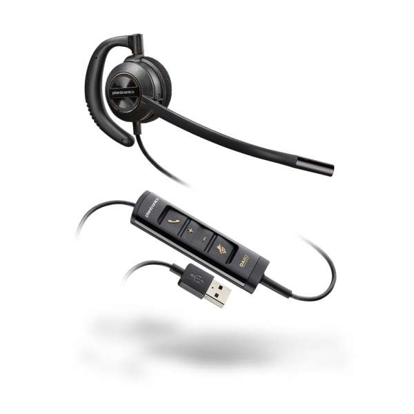 Poly EncorePro HW535 USB-A Ohrbügel NC Headset mit CallControl für UC/Microsoft