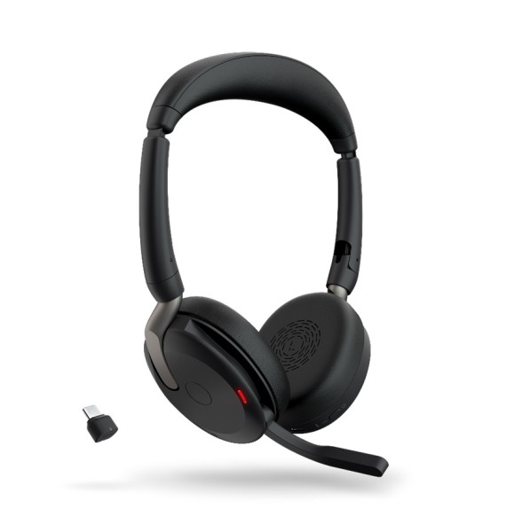 Jabra Evolve2 65 Flex Link380c UC Stereo "Fold" Bluetooth ANC Headset inkl. Link380c USB-C Bluetooth