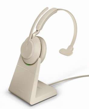 Jabra Evolve2 65 Link380c UC Mono Stand Beige Bluetooth NC Headset inkl. Deskstand & Link 380 USB-C