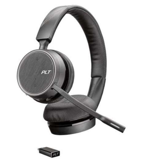 Poly Voyager 4220 UC-M Station USB-A Duo Bluetooth NC Headset inkl. Ladestation & BT600 USB Dongle f