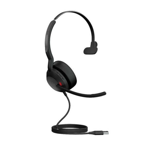 Jabra Evolve2 50 MS Mono USB-A Kabel & Bluetooth ANC Headset für MS Teams