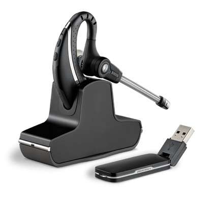 Poly Savi W430-M Ohrbügel DECT NC Headset mit D100 DECT USB Dongle für PC Softphone für Microsoft