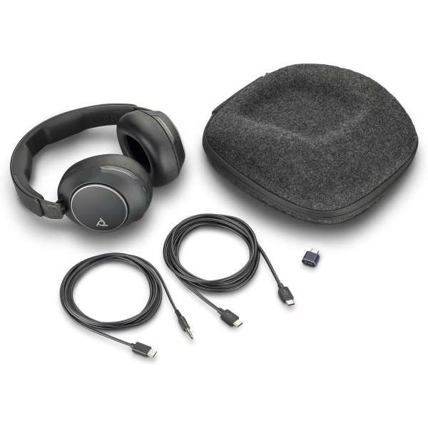 Poly Voyager Surround 80 UC-M USB-C Teams ANC Over-Ear-Bluetooth-Headset inkl. BT700 USB-C MS Teams