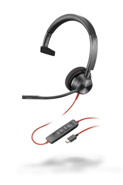 Poly Blackwire 3315 USB-C & 3,5mm Klinke Mono NC Headset mit CallControl für UC