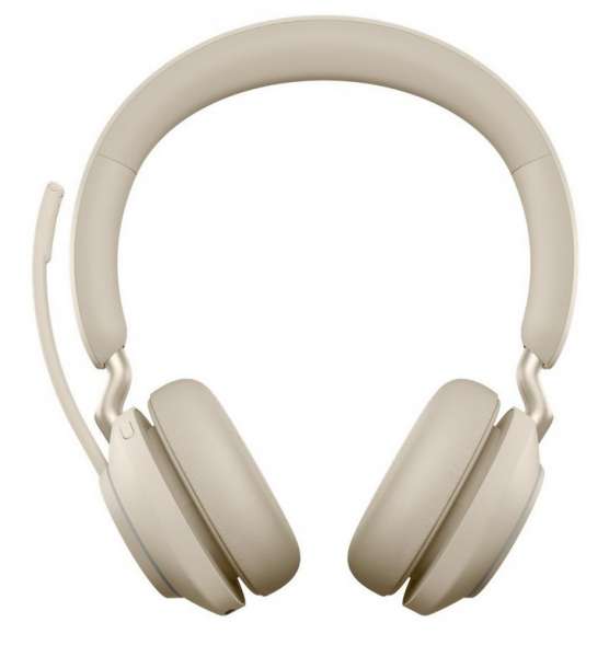 Jabra Evolve2 65 Link380c MS Stereo Beige Bluetooth NC Headset inkl. Link 380 USB-C MS Teams BT Dong