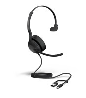 Jabra Evolve2 50 USB C/A & BT MS Teams ANC Mono Headset mit Bluetooth & USB-C auf USB-A Adapter Jabra Evolve2 50 USB C/A & BT MS Teams ANC Mono Headset mit Bluetooth & USB-C auf USB-A Adapter
