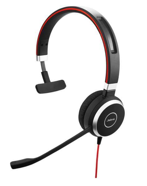 Jabra Evolve 65 MS Mono Bluetooth NC Headset inkl. Ladestation & Link 370 Dongle für PC Softphone/Mo