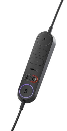 Jabra Engage 40 USB C/A MS Teams Mono Inline Link Headset mit USB-C auf USB-A Adapter