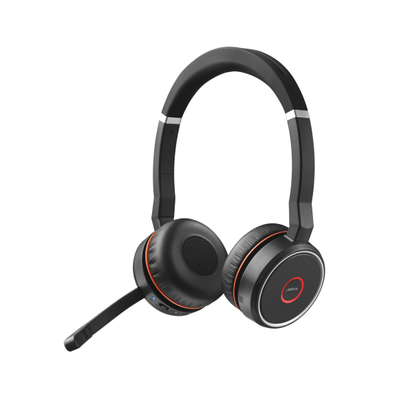 Jabra Evolve 75 UC Duo ANC Bluetooth NC Headset inkl. Link 370 Dongle mit Active Noice Cancellation