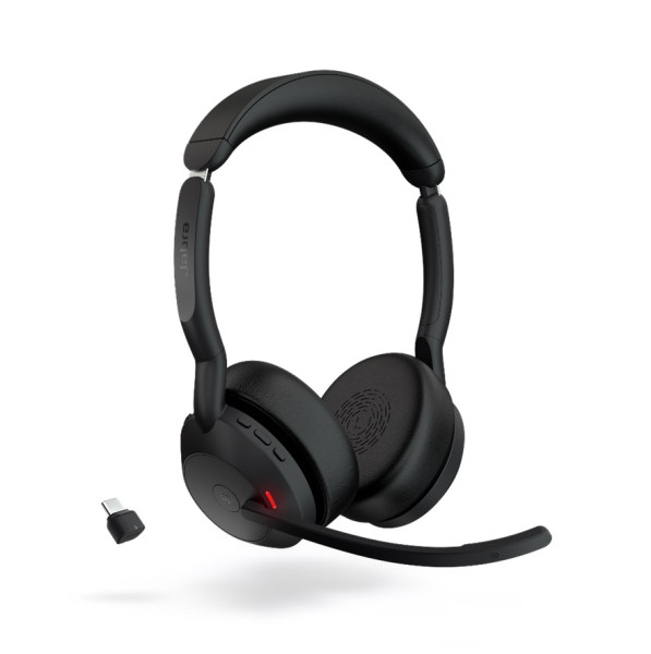 Jabra Evolve2 55 Link380c MS Stereo Bluetooth ANC Headset inkl. Link380c USB-C Bluetooth Dongle für