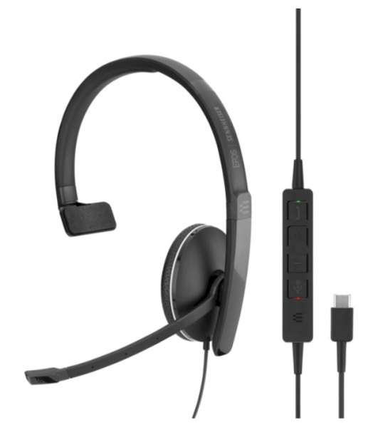 EPOS | SENNHEISER ADAPT SC 135 USB-C & 3,5mm Klinke ML/UC Mono NC Headset mit CallControl für UC/Mic