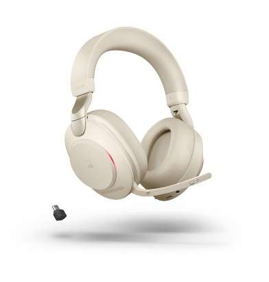 Jabra Evolve2 85 Link380c MS Stereo Stand Beige ANC Bluetooth NC Headset inkl. Deskstand & Link 380
